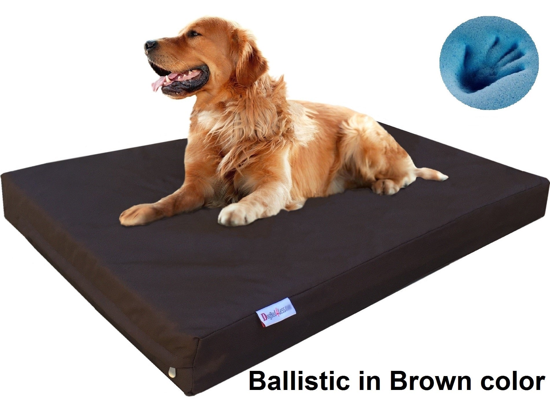 Orthopedic Premium Memory Foam Pad Dog Bed for Small to Extra Large Pet - 7 Sizes in 10 Colors