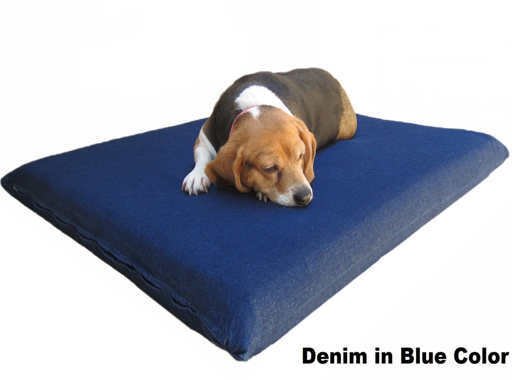 3" Memory Foam Pad Bed with 2 Layer Covers - 2 Sizes in 12 Colors