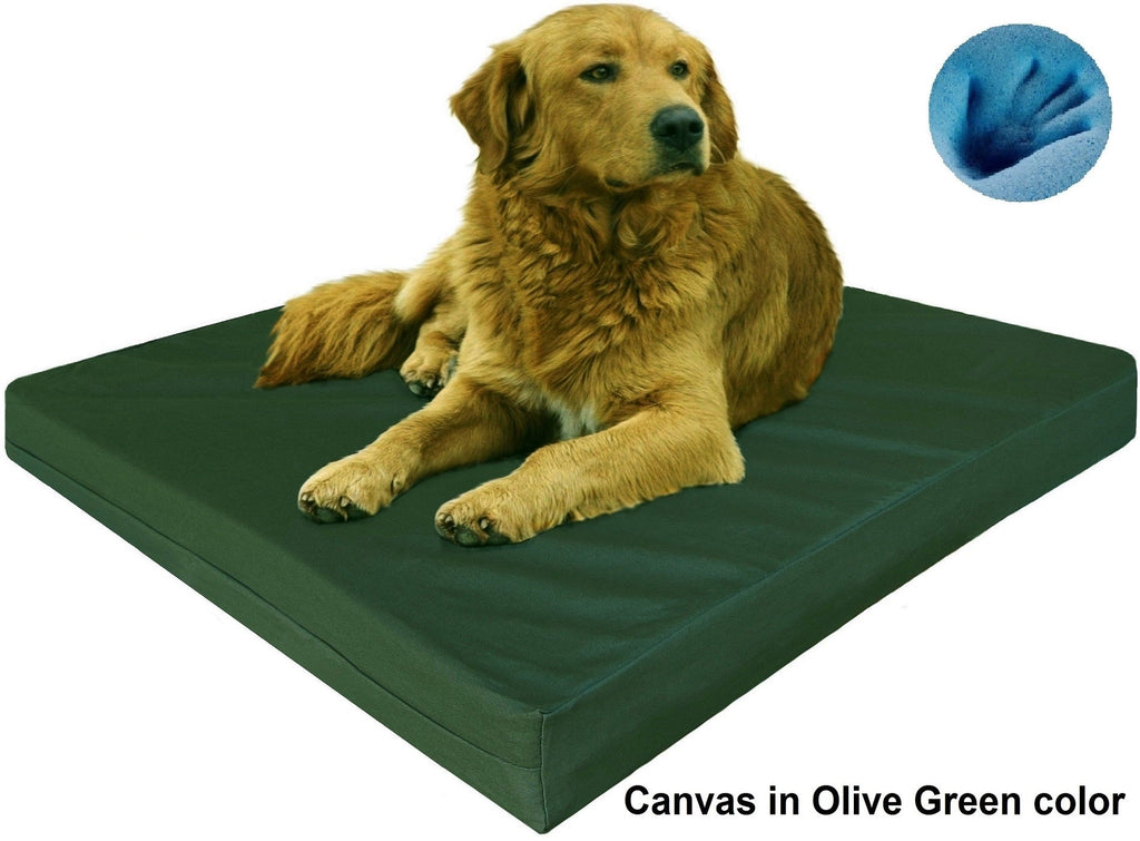 Orthopedic Premium Memory Foam Pad Dog Bed for Small to Extra Large Pet - 7 Sizes in 10 Colors