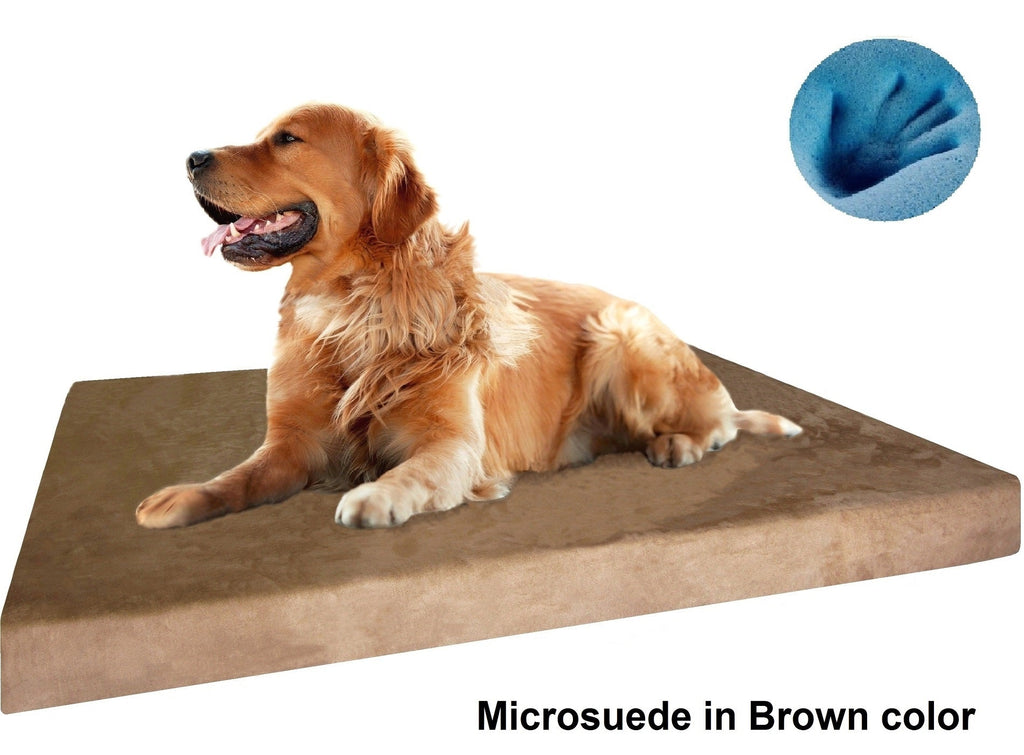 Orthopedic Premium Memory Foam Pad Dog Bed for Small to Extra Large Pet - 7 Sizes in 10 Colors