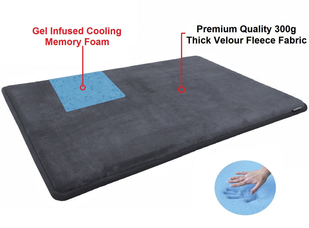 Memory Foam Pet Mat Topper - 5 Sizes in 3 Colors