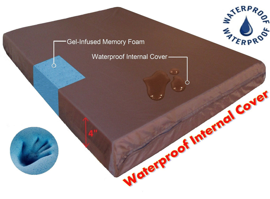 Orthopedic Premium Memory Foam Pad Dog Bed for Small to Extra Large Pet - 7 Sizes in 10 Colors