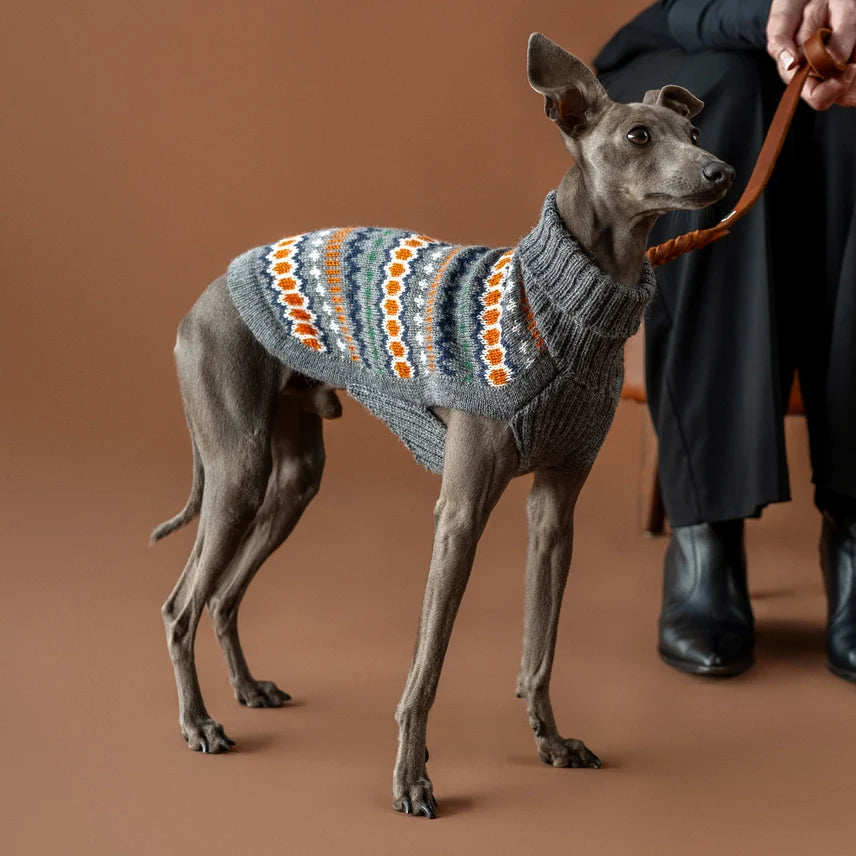Grey Hexagon Alpaca Sweater