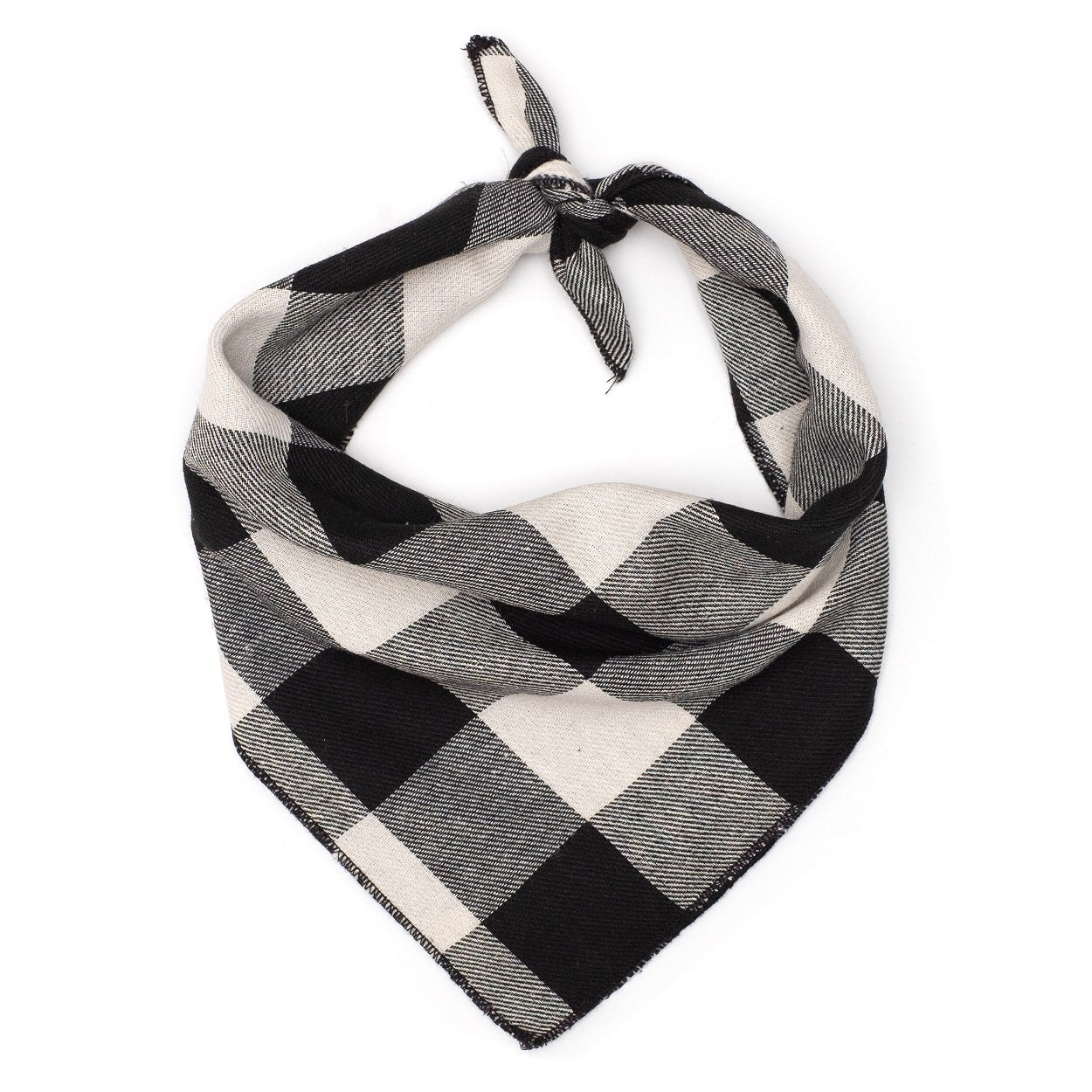 Worthy Dog Black and White Plaid Scarves